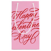 Petit Sac Cadeau Pink and Red Valentine Calligraphy (Dos)