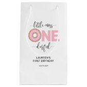 Petit Sac Cadeau Pink Sweet Little MI 1er anniversaire (Devant)