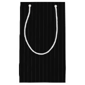 Petit Sac Cadeau Pinstripes noires (Devant)