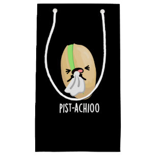 Petit Sac Cadeau Pist-achioo Drôle éternuant Pistache Pun Dark BG