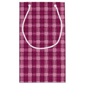 Petit Sac Cadeau Pixel Plaid_Magenta-Black (Dos)