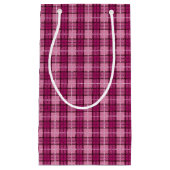 Petit Sac Cadeau Pixel Plaid_Magenta-Black (Devant)