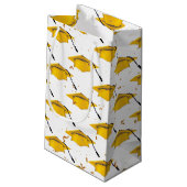 Petit Sac Cadeau Plafond d'or avec Confetti (Dos Angle)