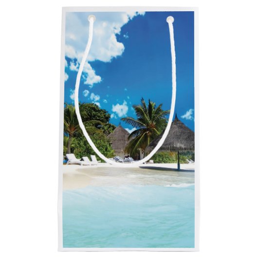 Petit Sac Cadeau Plage exotique (Devant)