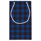 Petit Sac Cadeau Plaid bleu (Dos)