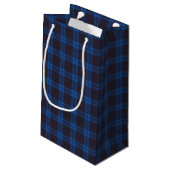 Petit Sac Cadeau Plaid bleu (Dos Angle)