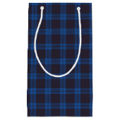 Petit Sac Cadeau Plaid bleu (Devant)