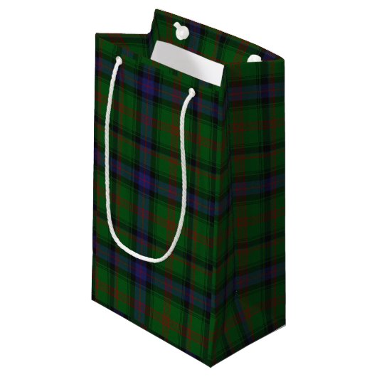 Petit Sac Cadeau Plaid bleu vert tartan Park (Devant Angle)