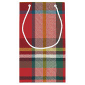 Petit Sac Cadeau Plaid Christmas Holiday Red Green Rustic (Dos)