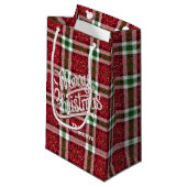 Petit Sac Cadeau Plaid de Noël scintillant  (Devant Angle)