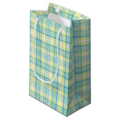 Petit Sac Cadeau Plaid en pastel (Devant Angle)