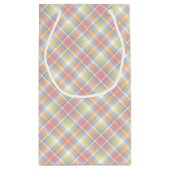 Petit Sac Cadeau Plaid en pastel de rayure (Dos)