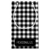 Petit Sac Cadeau Plaid noir et blanc (Dos)