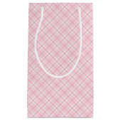 Petit Sac Cadeau Plaid rose-clair (Devant)