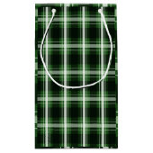 Petit Sac Cadeau Plaid vert foncé (Dos)