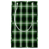 Petit Sac Cadeau Plaid vert foncé (Devant)
