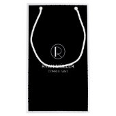 Petit Sac Cadeau Plaine et monogramme élégants chics professionnels (Dos)