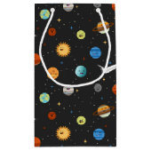Petit Sac Cadeau Planètes heureuses dans l'espace (Dos)