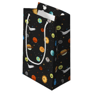 Petit Sac Cadeau Planètes heureuses dans l'espace