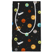 Petit Sac Cadeau Planètes heureuses dans l'espace (Devant)