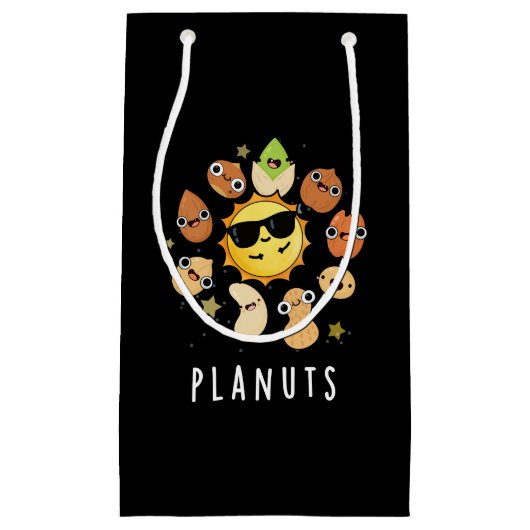 Petit Sac Cadeau Planuts Funny Astronomie Nuts Pun Dark BG (Devant)