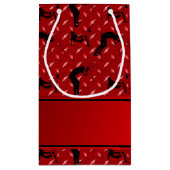 Petit Sac Cadeau Plaque d'acier rouge nommée de diamant luttant (Dos)