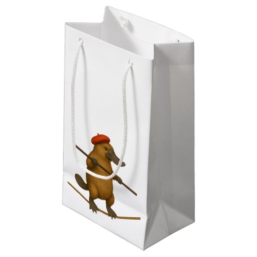 Petit Sac Cadeau Platon ornithorynque funambule (Devant Angle)