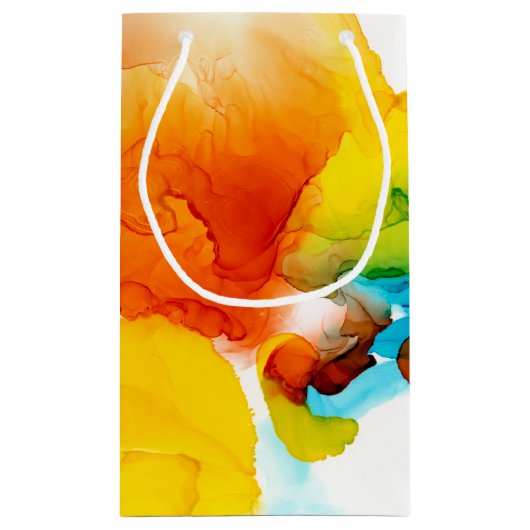 Petit Sac Cadeau Plume primaire - aquarelles (Dos)