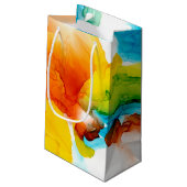 Petit Sac Cadeau Plume primaire - aquarelles (Dos Angle)