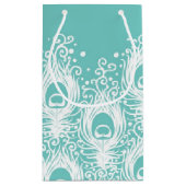 Petit Sac Cadeau Plumes molles de paon (Dos)