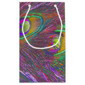 Petit Sac Cadeau Plumes Peacock Tinsel de Noël (Dos)