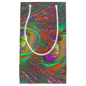 Petit Sac Cadeau Plumes Peacock Tinsel de Noël (Devant)