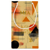 Petit Sac Cadeau Poche & Noir Lumineuse Lumineuse Géométrique Art C (Dos)