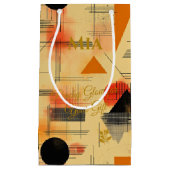 Petit Sac Cadeau Poche & Noir Lumineuse Lumineuse Géométrique Art C (Devant)