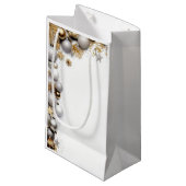 Petit Sac Cadeau Pochette Cadeau "Boule Doré" (Devant Angle)