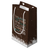 Petit Sac Cadeau Poème de Noël de la saison ID593 (Devant Angle)