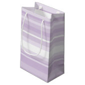 Petit Sac Cadeau Poignée rayures violettes (Dos Angle)