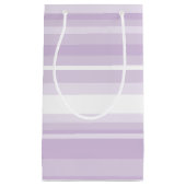 Petit Sac Cadeau Poignée rayures violettes (Devant)