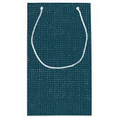Petit Sac Cadeau Poignées main sur Turquoise foncé (Dos)