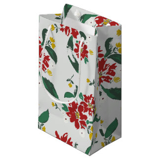 Petit Sac Cadeau Poinsettias for all Seasons Gift Bag