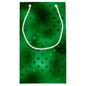 Petit Sac Cadeau Point Polka vert (Dos)