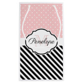 Petit Sac Cadeau Points mignons et bandes (Dos)