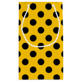 Petit Sac Cadeau Points noirs sur fond jaune (Dos)