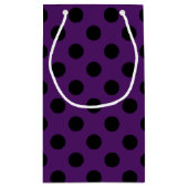 Petit Sac Cadeau Points noirs sur pourpre prune (Dos)