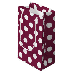 Petit Sac Cadeau Pois blancs en Bourgogne