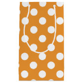 Petit Sac Cadeau Pois blancs sur ambre (Devant)