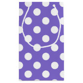 Petit Sac Cadeau Pois blancs sur perwinkle (Dos)