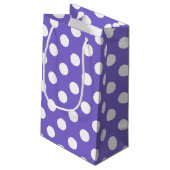 Petit Sac Cadeau Pois blancs sur perwinkle (Dos Angle)