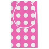 Petit Sac Cadeau Pois blancs sur rose (Dos)