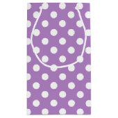 Petit Sac Cadeau Pois blancs sur Thistle Purple (Dos)